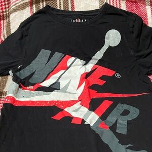 Nike Men's Black and Red Graphic Tee